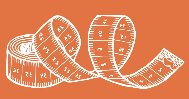 Illustration d'un mètre ruban qui représente la taille idéale de la longueur d'un article de blog pour maximiser l'impact SEO et l'engagement des lecteurs