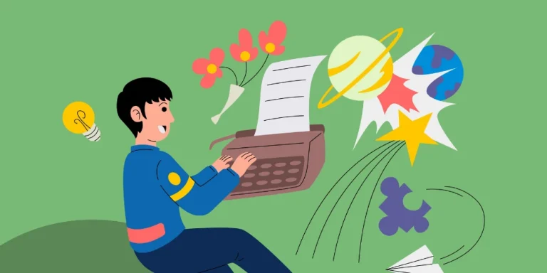 Illustration créative représentant la méthode PASTOR en copywriting, une stratégie de vente basée sur le storytelling et la psychologie humaine.